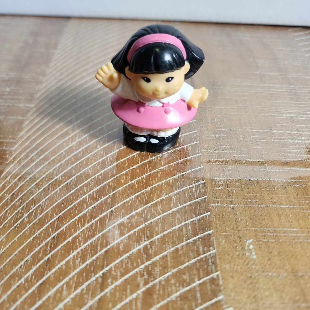 Fisher Price Little‎ People Girl Pink Skirt Black Hair Headband Vintage 1997 Toy